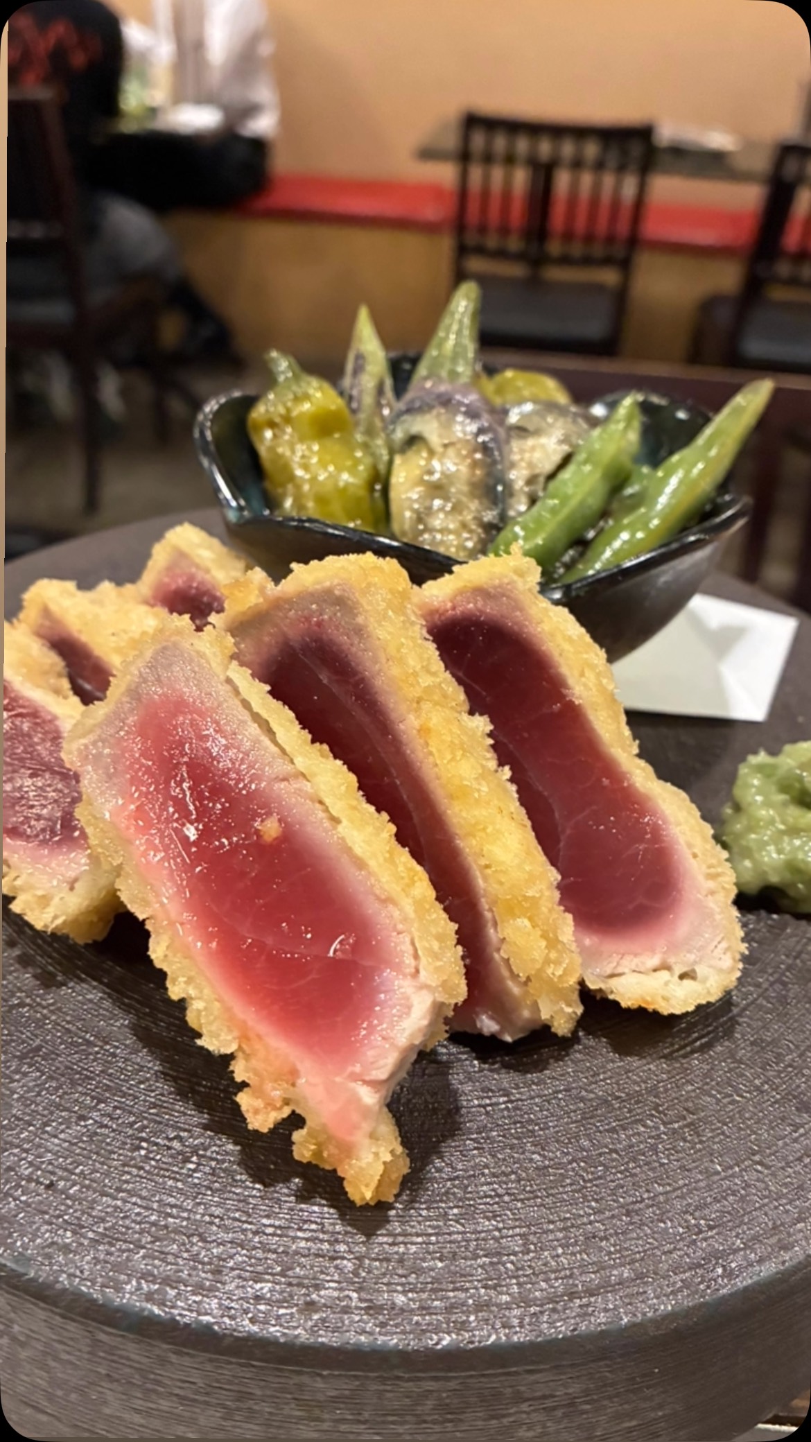 鯱家のマグロを特別にレアカツにしちゃいました️
普段はできないこの1品マグロの数に限りがありますのでマグロが終わり次第終わりになりますのでぜひ早いうちにどうぞ